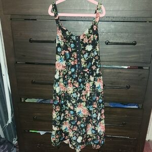 Xhilaration Black Floral Kids Dress